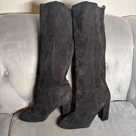 Sam Edelman Black Suede Knee High Block Heel Boots – Women’s Size 9.5 - Picture 5 of 10